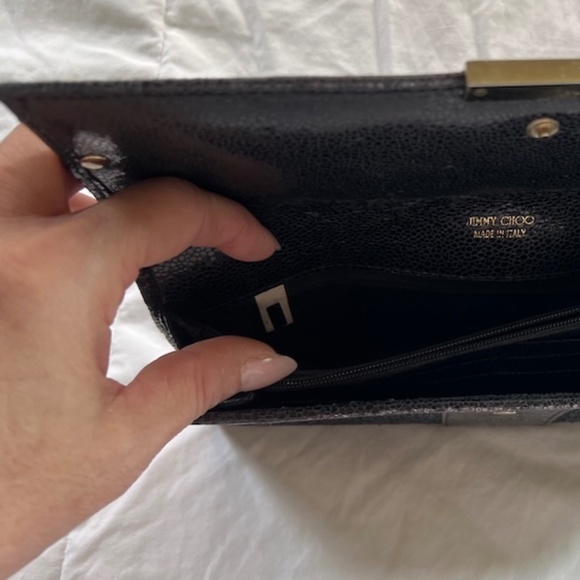 Jimmy Choo Black Ubai Clutch - Picture 10 of 13